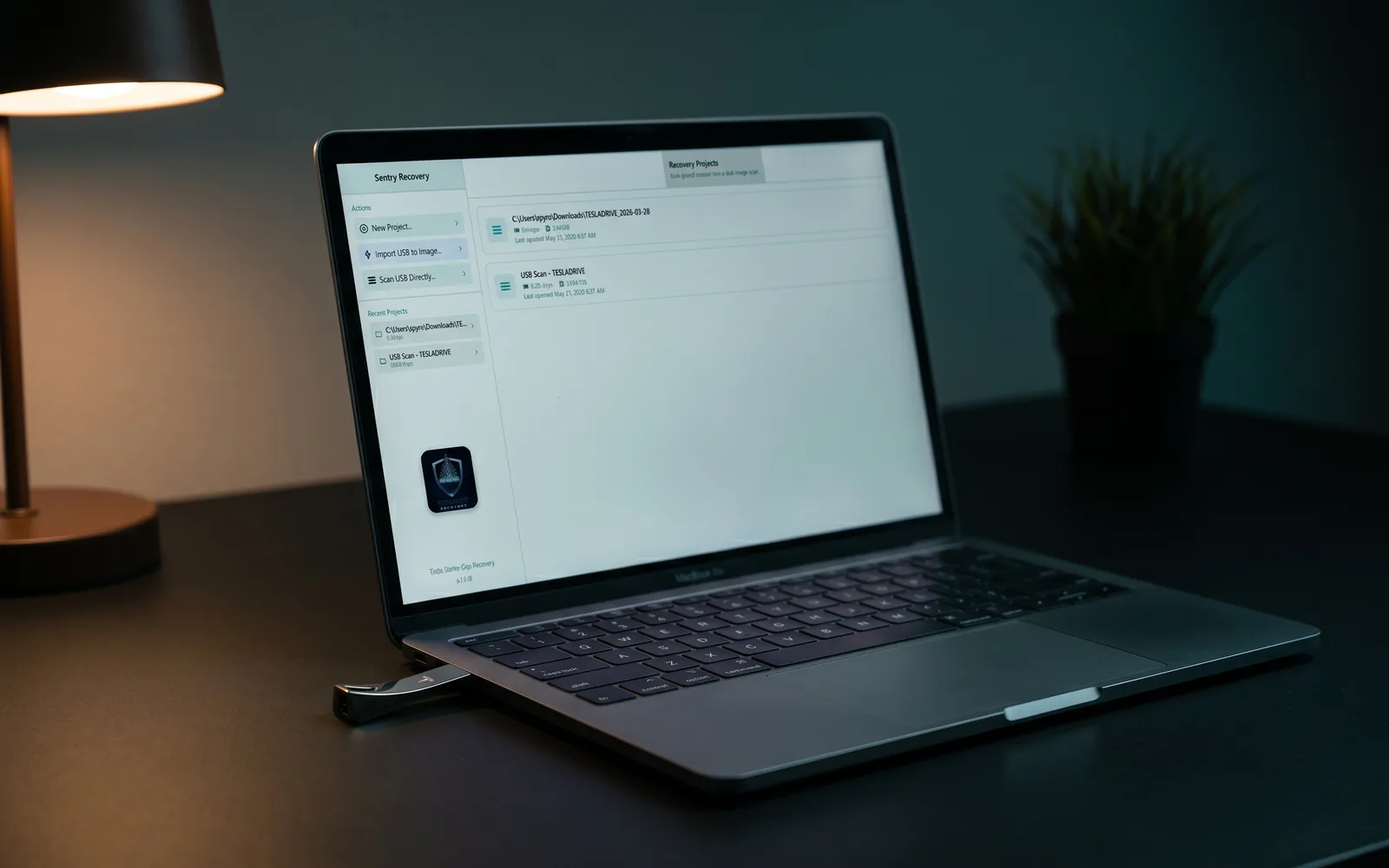 Connecting a Tesla USB drive to Sentry Recovery
